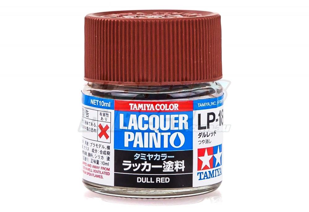 Tamiya 82118 LP-18 Dull Red Lacquer Paint 10ml (778290757681)