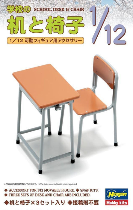 Hasegawa FA01 62001 1/12 School Desk & Chair - Hobby City NZ (789145550897)