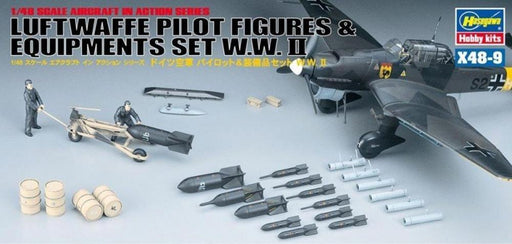 Hasegawa X48-9 1/48 36009 Luftwaffe Pilot Figures & Equipment Set (8733855056109)