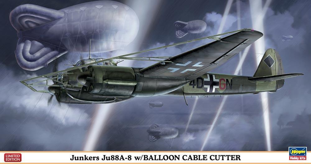 Hasegawa 01999 1/72 Junkers Ju88A-8 w/Balloon Cutter (8733855252717)