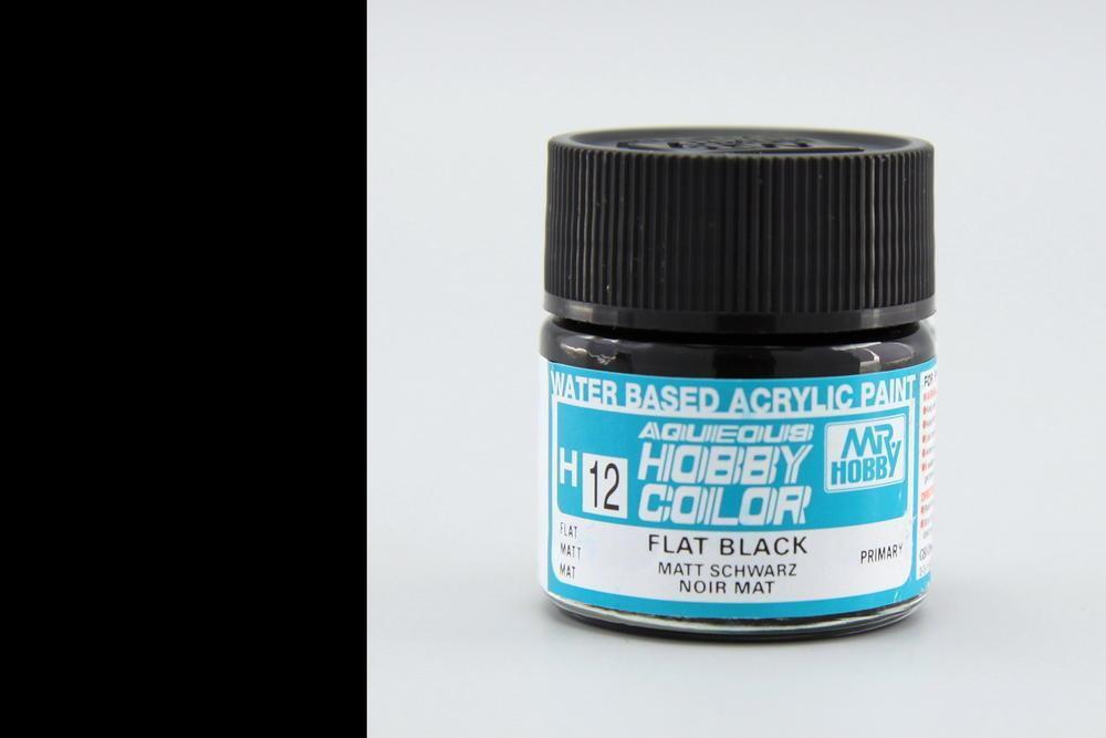 Gunze H012 Mr. Hobby Aqueous Flat Black - Hobby City NZ