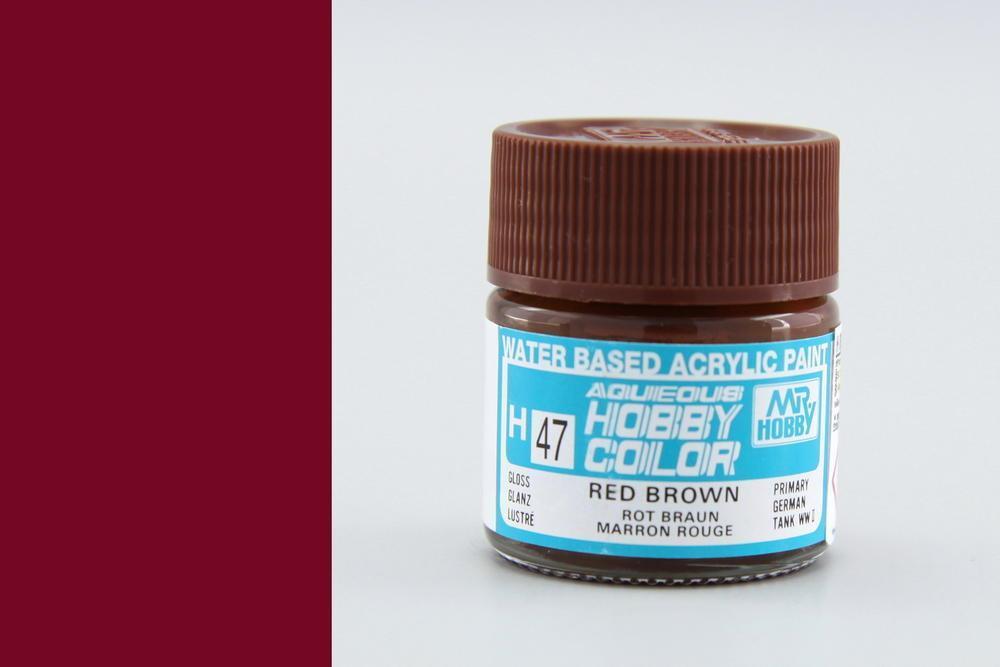 Gunze H047 Mr. Hobby Aqueous Gloss Red Brown - Hobby City NZ (7637264433389)