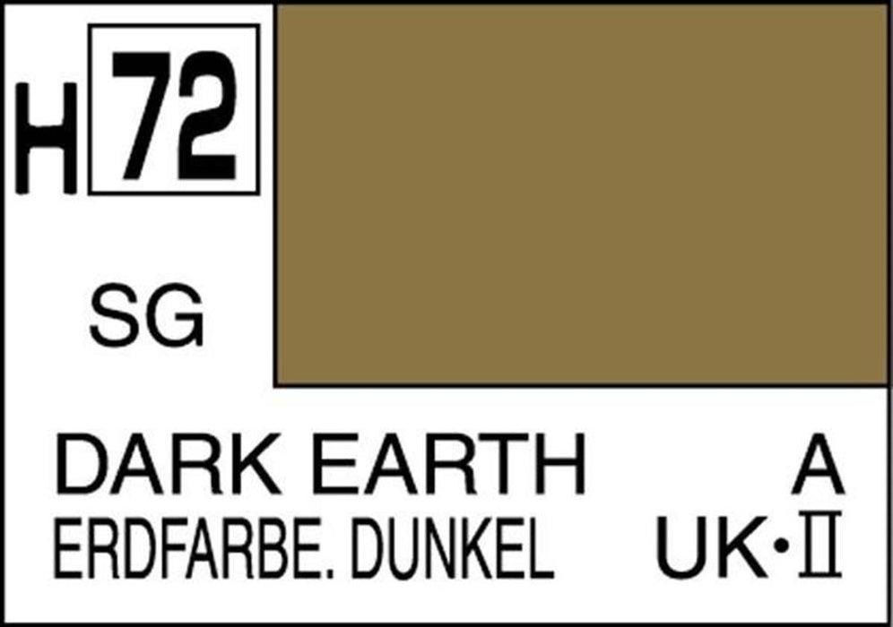 Gunze H072 Mr. Hobby Aqueous Semi-Gloss Dark Earth