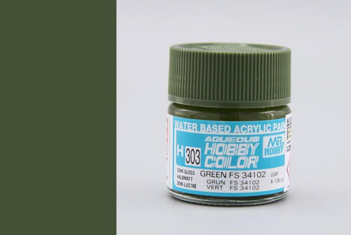 Gunze H303 Mr. Hobby Aqueous Semi-Gloss Green 34102 (8435580961005)