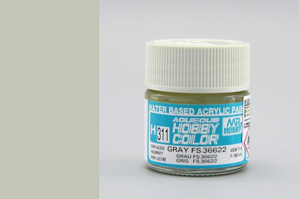 Gunze H311 Mr. Hobby Aqueous Semi-Gloss Grey FS 36622 (8177830363373)