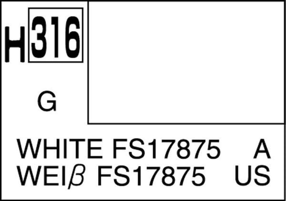 Gunze H316 Mr. Hobby Aqueous Gloss White FS 17875 (8177830428909)