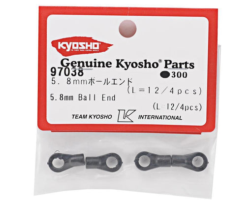 Kyosho 97038 5.8mm Shock End Set - 12mm Long (4pk) (8531162824941)