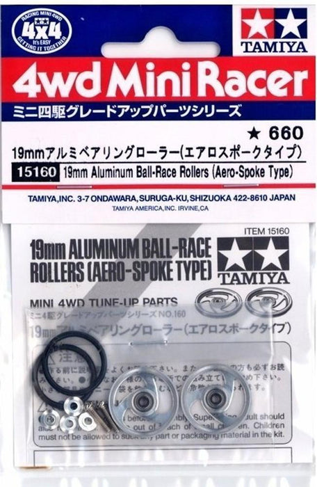 Tamiya 15160 19mm Alu.Ball-Race Rollers - Hobby City NZ (7650669068525)