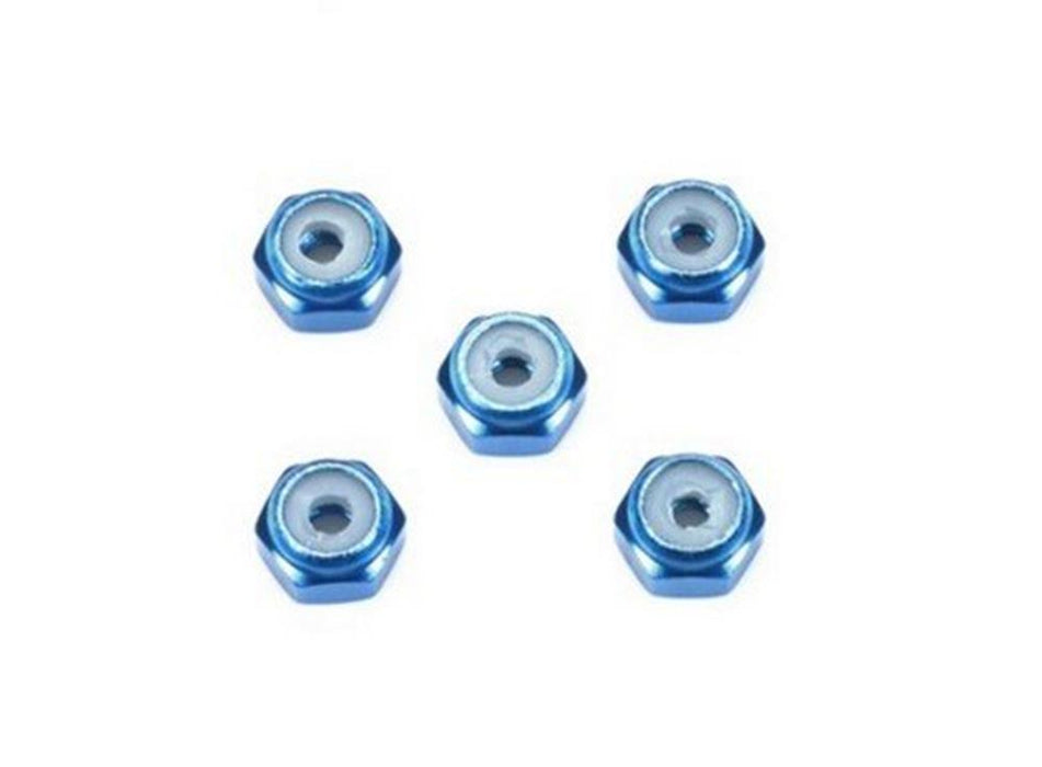 Tamiya 15500 2mm Alu. Lock Nut Blue*5 (7927185932525)