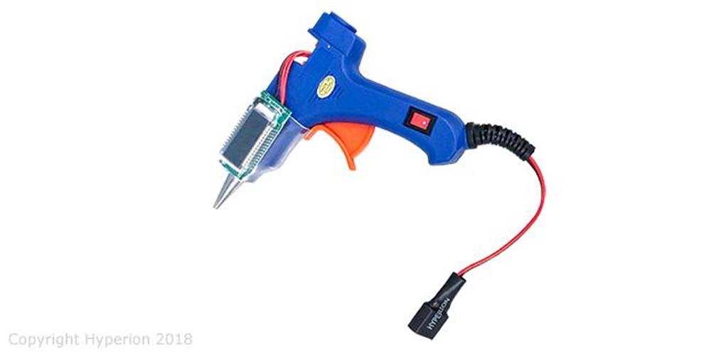 Hyperion HP-GLUEGUN-B Portable Hyperion Mini Hot Glue Gun 14W w/ LCD Info Display (3S LiPo Powered) - Hobby City NZ (7650684600557)