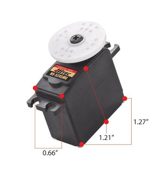 Hitec HS-5245MG Digital Mighty Mini Servo 32g 4.8V 4.4kg/015 6.0V 5.5kg/0.12 32.4x16.8x30.8mm. PRO12 & Mini Rally (8347066433773)