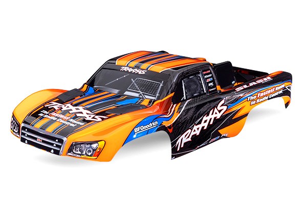 Traxxas 5924-ORNG BODY SLASH 2WD ORANGE CLIPLESS