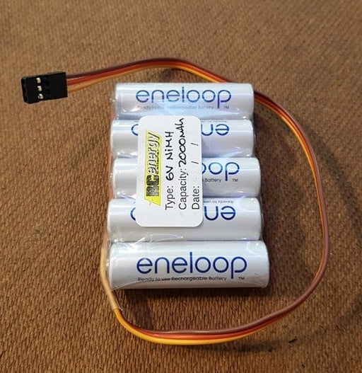 Eneloop 5-Cell Flat 6.0V 2000mAh AA/R6 NiMH Pack - JR/Servo Connector (10908914247)