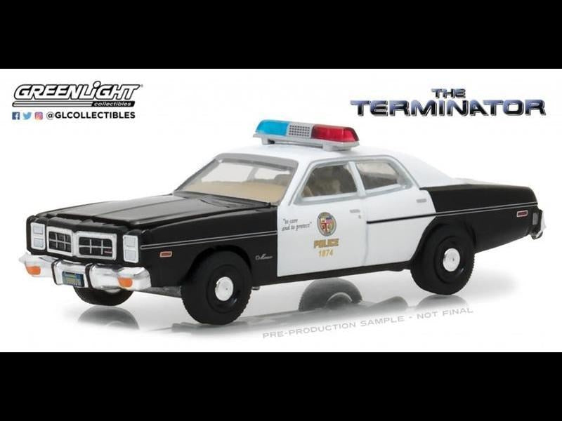 GreenLight 44790-C 1/64 1977 Dodge Monaco - Metro Police The Terminator (8868014948589)