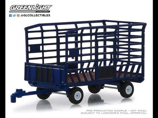 GreenLight GL-48020-F 1/64 Bale Throw Wagon (8868015145197)