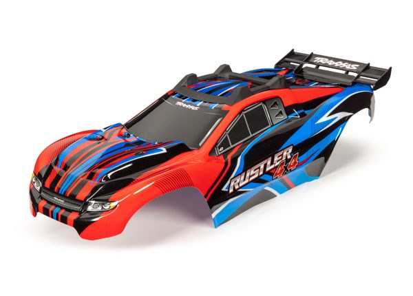 Traxxas 6734R RUSTLER 4X4 VXL BODY RED (8828025897197)