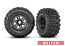 Traxxas 8979 T&W BLK WHL W/SLEDGEHMR AT TIRE (8404530659565)