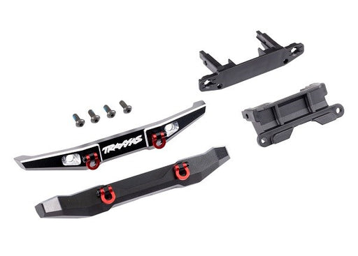 Traxxas 9735X BUMPER FRONT (1) REAR (1) ALUM BLK (8404531675373)