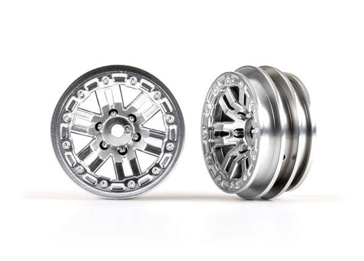 Traxxas 9768-SATIN Wheels 1.0' (satin chrome) (2) (8120434360557)