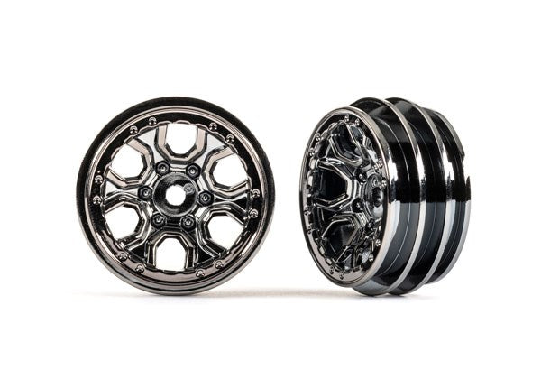 Traxxas 9770-BLKCR Wheels 1.0' (black chrome) (2) (8120434589933)