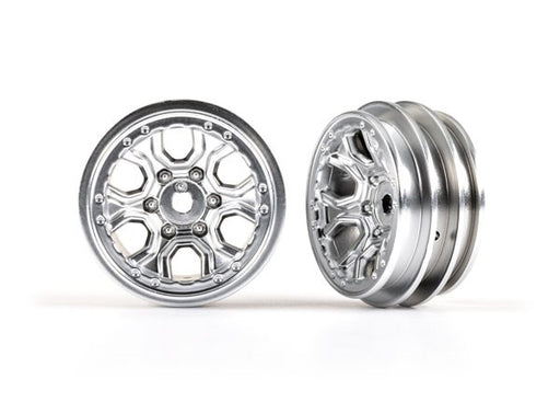 Traxxas 9770-SATIN Wheels 1.0' (satin chrome) (2) (8120434655469)