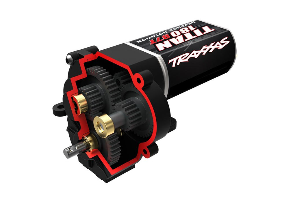 Traxxas 9791 Transmission complete (high range (trail) gearing) (includes Titan 87T motor)