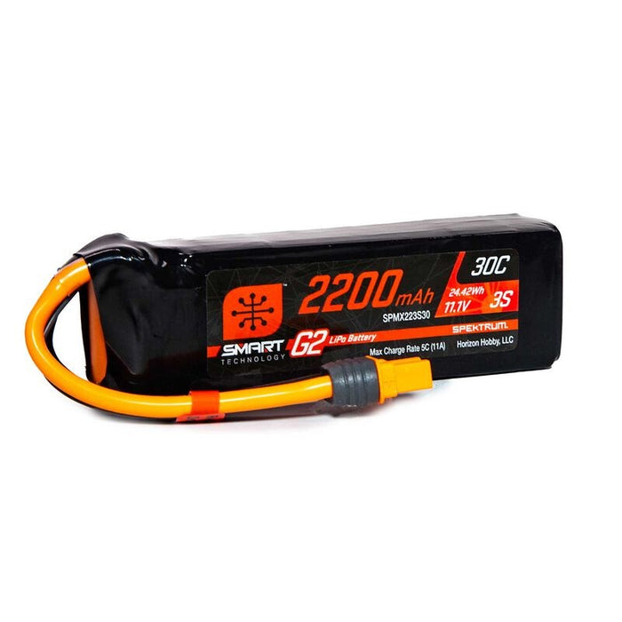 Spektrum 2200mAh 3S 11.1V Smart G2 LiPo 30C; IC3 - Hobby City NZ (8324339564781)