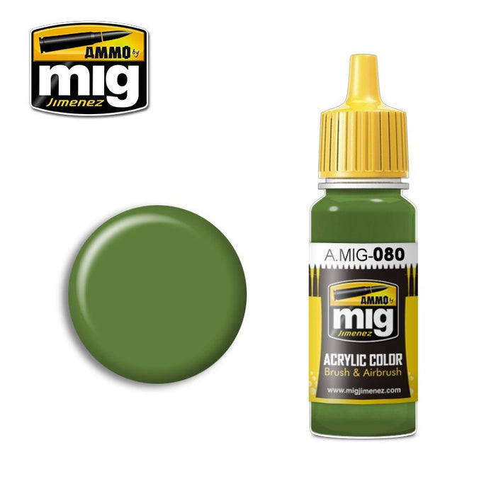 AMMO by Mig Jimenez A.MIG-0080 BRIGHT GREEN AMT-4 (1885153591345)