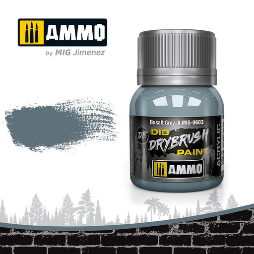 AMMO of Mig Jimenez A.MIG-0603 Drybrush Basalt Grey (6548861354033)