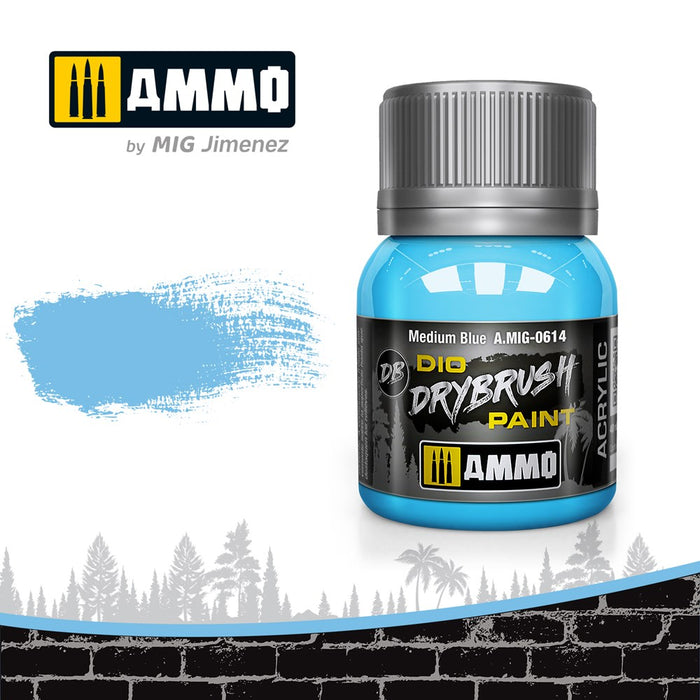 AMMO of Mig Jimenez A.MIG-0614 Drybrush Medium Blue (6548861747249)