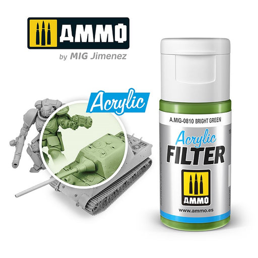 AMMO by Mig Jimenez 0810 Acrylic Filter Bright Green (6660654202929)