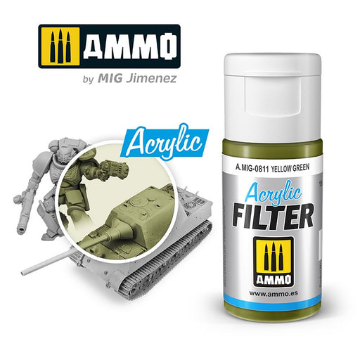 AMMO by Mig Jimenez 0811 Acrylic Filter Yellow Green (6660654268465)