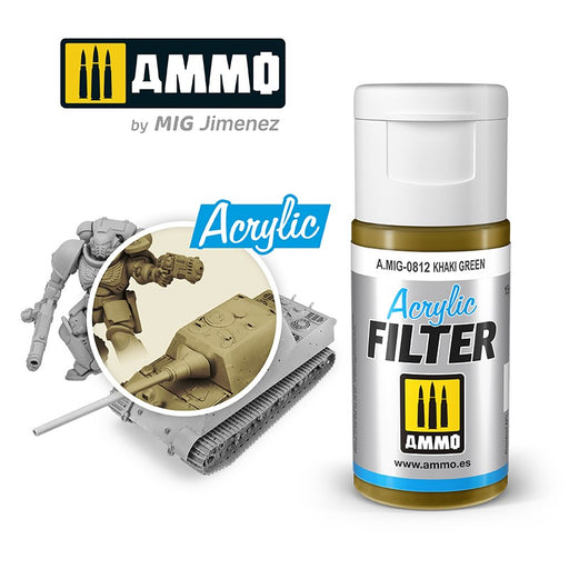 AMMO by Mig Jimenez 0812 Acrylic Filter Kahki Green (6660654301233)