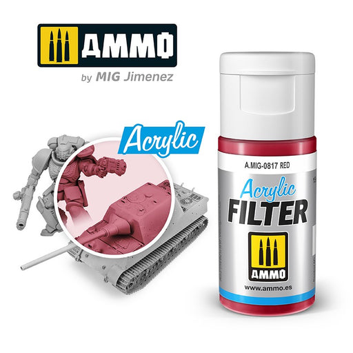 AMMO by Mig Jimenez 0817 Acrylic Filter Red (6660654497841)