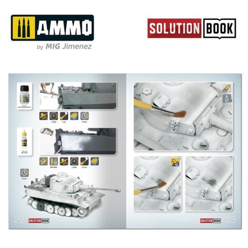 AMMO by Mig Jimenez A.MIG-6601 HOW TO PAINT WWII GERMAN WINTER VEHICLES - SOLUTION BOOK (7882227843309)