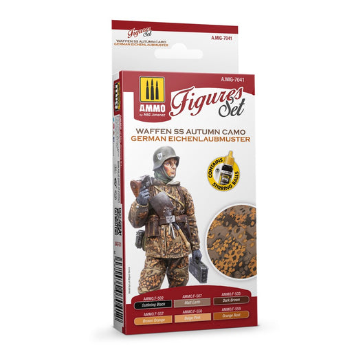 AMMO by Mig Jimenez A.MIG-7041 WAFFEN SS AUTUMN CAMO (EICHENLAUBMUSTER) - FIGURES SET (8170396811501)