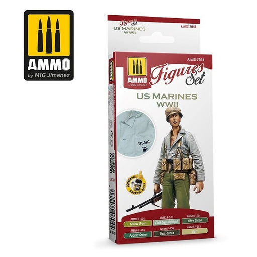 AMMO by Mig Jimenez A.MIG-7044 US MARINES WWII - FIGURES SET (8170398384365)