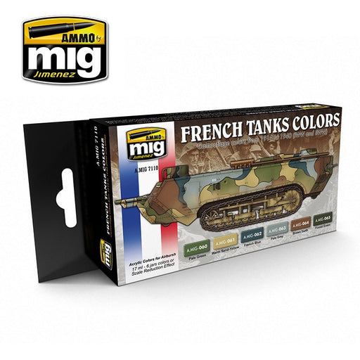 AMMO by Mig Jimenez A.MIG-7110 I WW & II WW FRENCH CAMOUFLAGE COLORS (1885193470001)