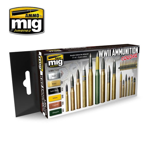 AMMO by Mig Jimenez A.MIG-7124 WW II AMMUNITION COLORS (8170389962989)