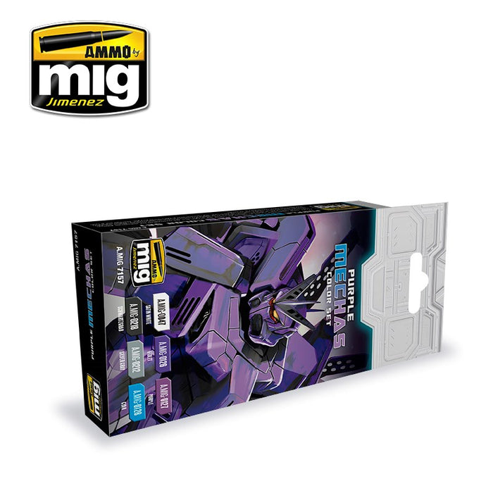 AMMO by Mig Jimenez A.MIG-7157 PURPLE MECHAS COLOR SET (1885197664305)