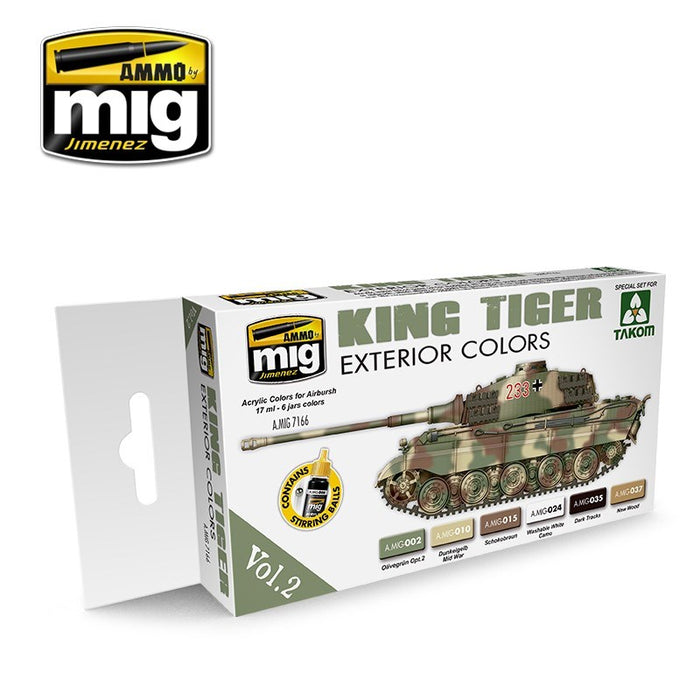 AMMO by Mig Jimenez A.MIG-7166 KING TIGER EXTERIOR COLOR (SPECIAL TAKOM EDITION) VOL.2 (8170390192365)