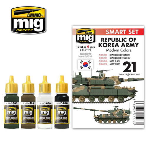 AMMO by Mig Jimenez A.MIG-7173  REPUBLIC OF KOREA ARMY MODERN COLORS (4502519939121)