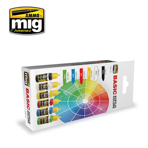 AMMO by Mig Jimenez A.MIG-7178 BASIC ACRYLIC COLORS (8170390421741)