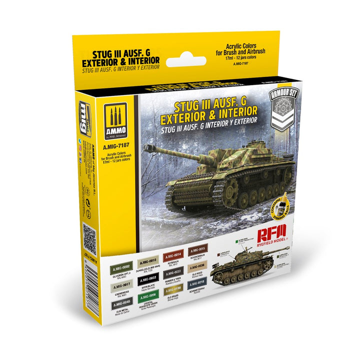 AMMO by Mig Jimenez A.MIG-7187 STUG III AUSF. G EXTERIOR AND INTERIOR - ARMOUR SET (8170396385517)