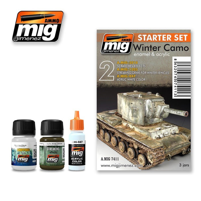 AMMO by Mig Jimenez A.MIG-7411 WINTER CAMO SET (1885202448433)