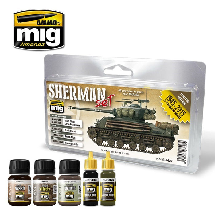 AMMO by Mig Jimenez A.MIG-7427 FURY SHERMAN SET (6661677285425)