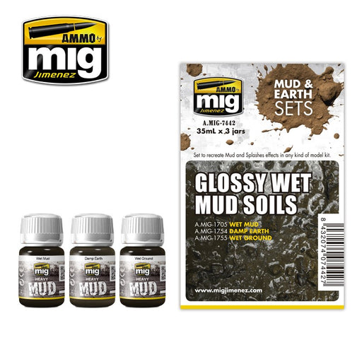 AMMO by Mig Jimenez A.MIG-7442 GLOSSY WET MUD SOILS (6661677613105)