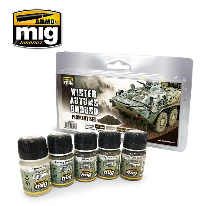 AMMO by Mig Jimenez A.MIG-7455 WINTER-AUTUMN GROUND PIGMENT SET (7674783629549)