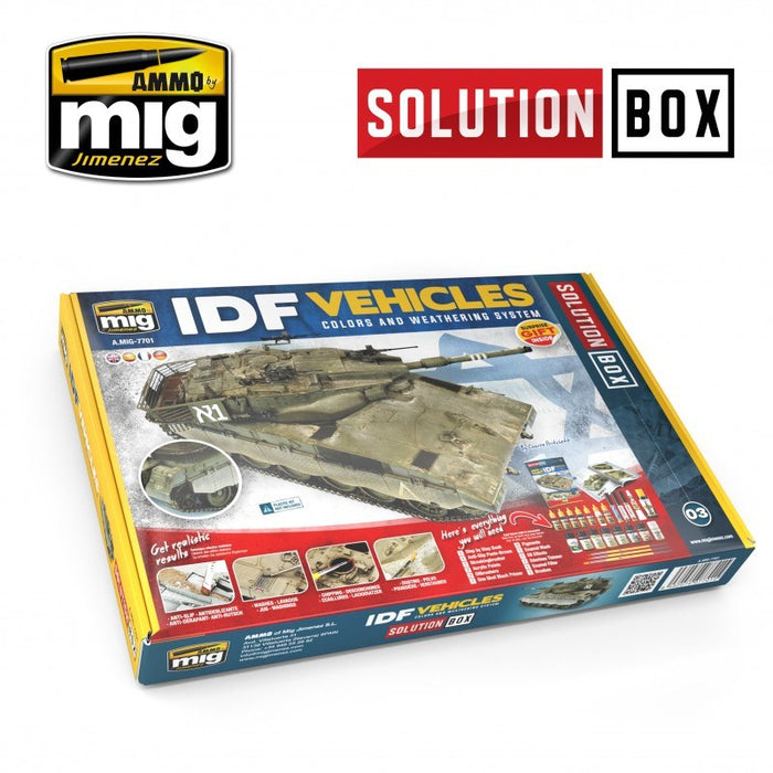 AMMO by Mig Jimenez A.MIG-7701 IDF VEHICLES SOLUTION BOX (8170394484973)