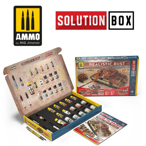 AMMO by Mig Jimenez A.MIG-7719 SOLUTION BOX: Realistic Rust Solution Box - Hobby City NZ